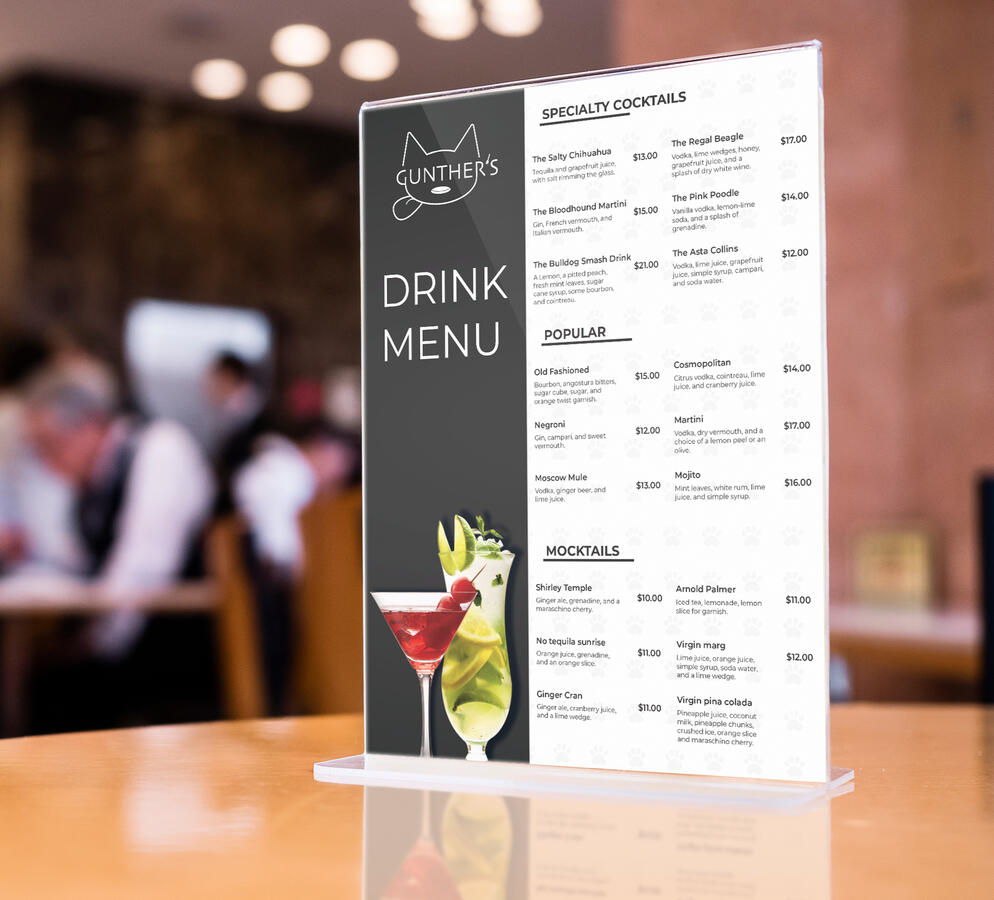 Drink Menu